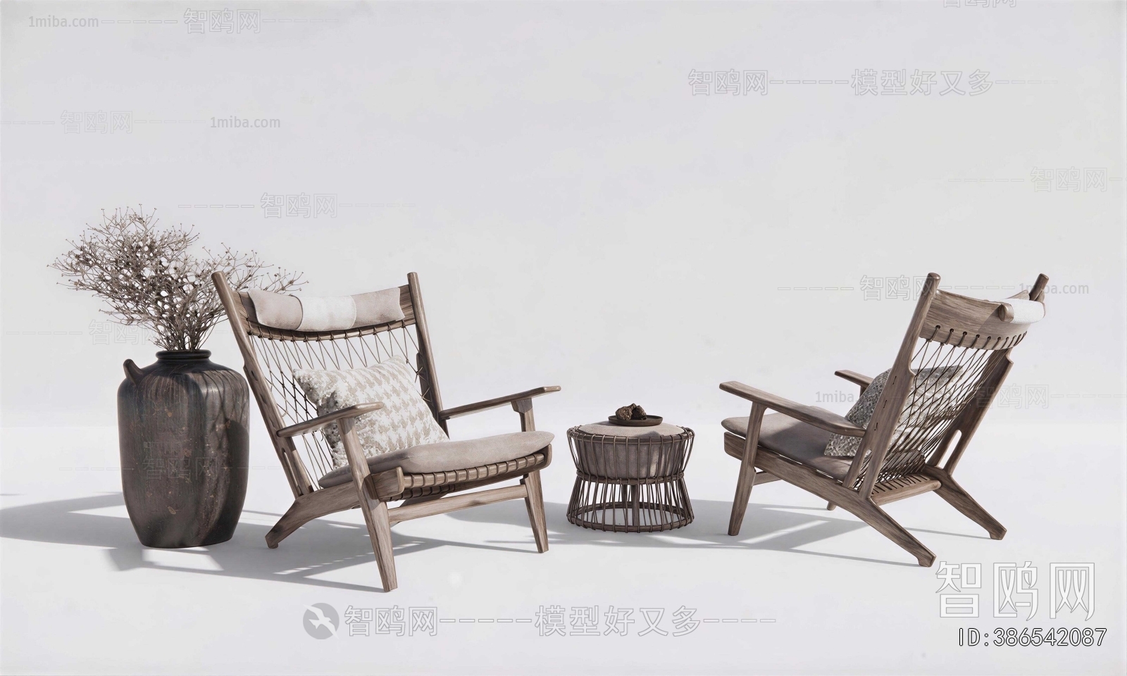 Wabi-sabi Style Lounge Chair