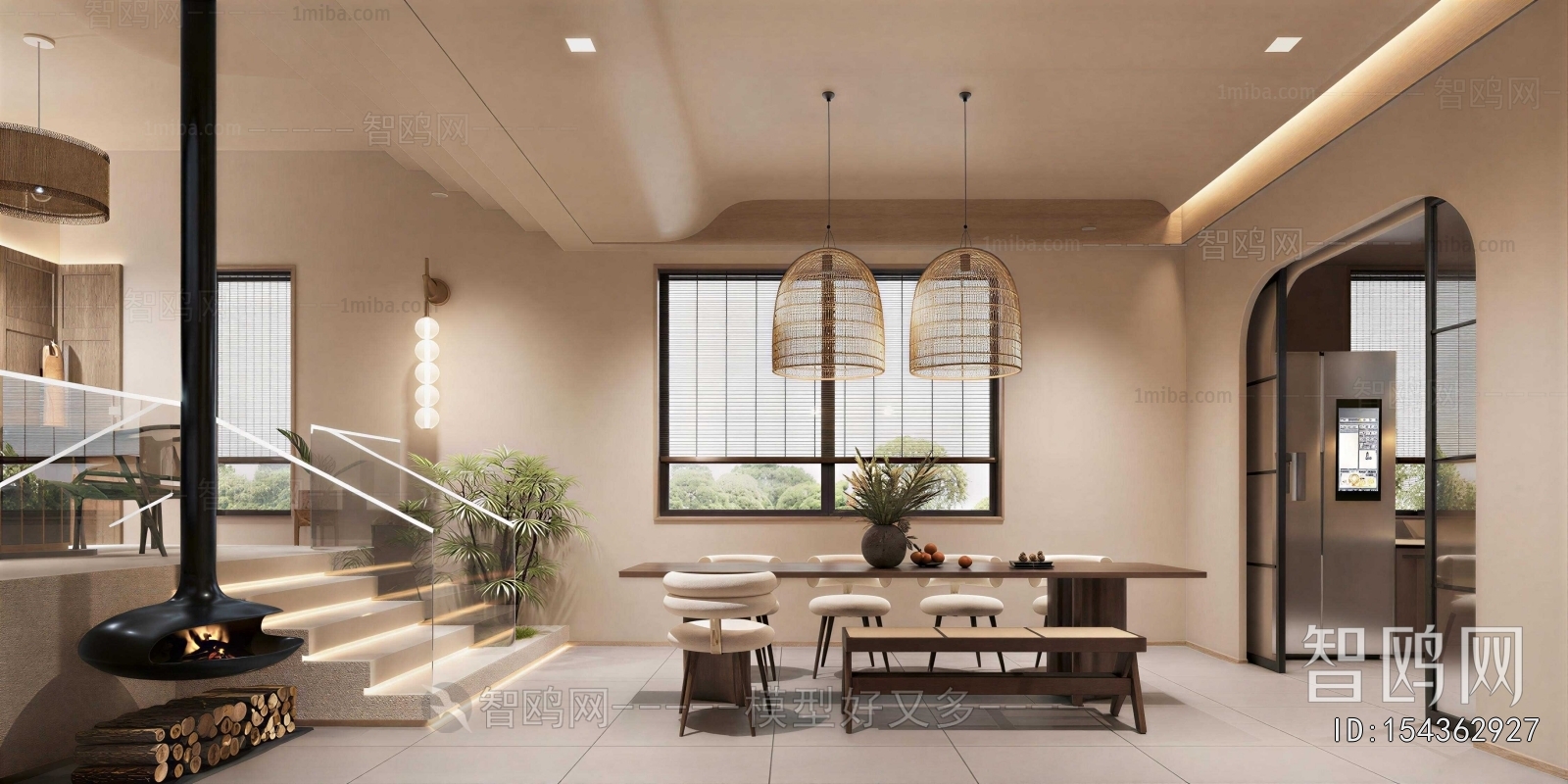 Wabi-sabi Style Dining Room