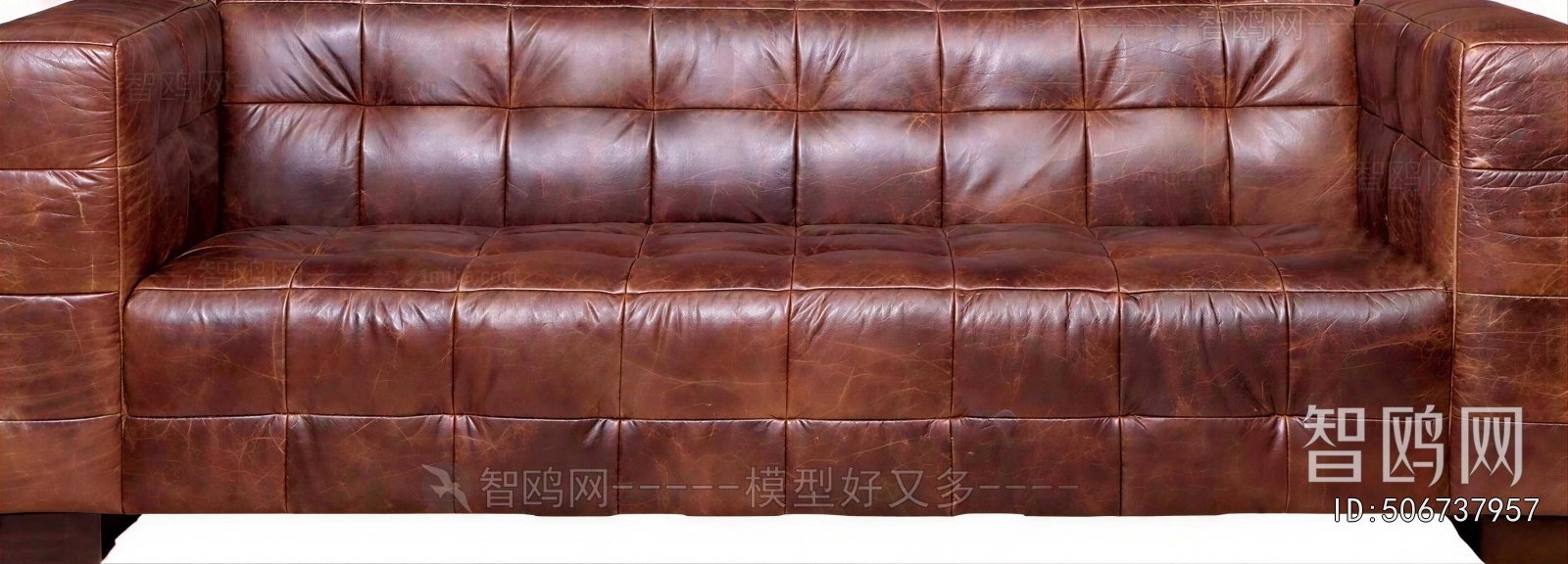 Industrial Style Three-seat Sofa
