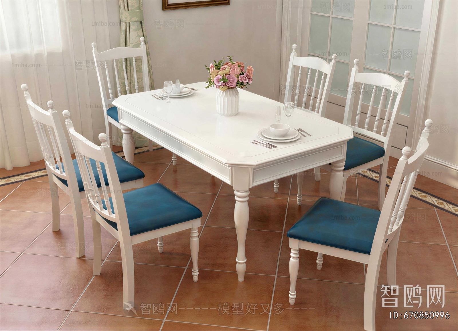 American Style Dining Table And Chairs