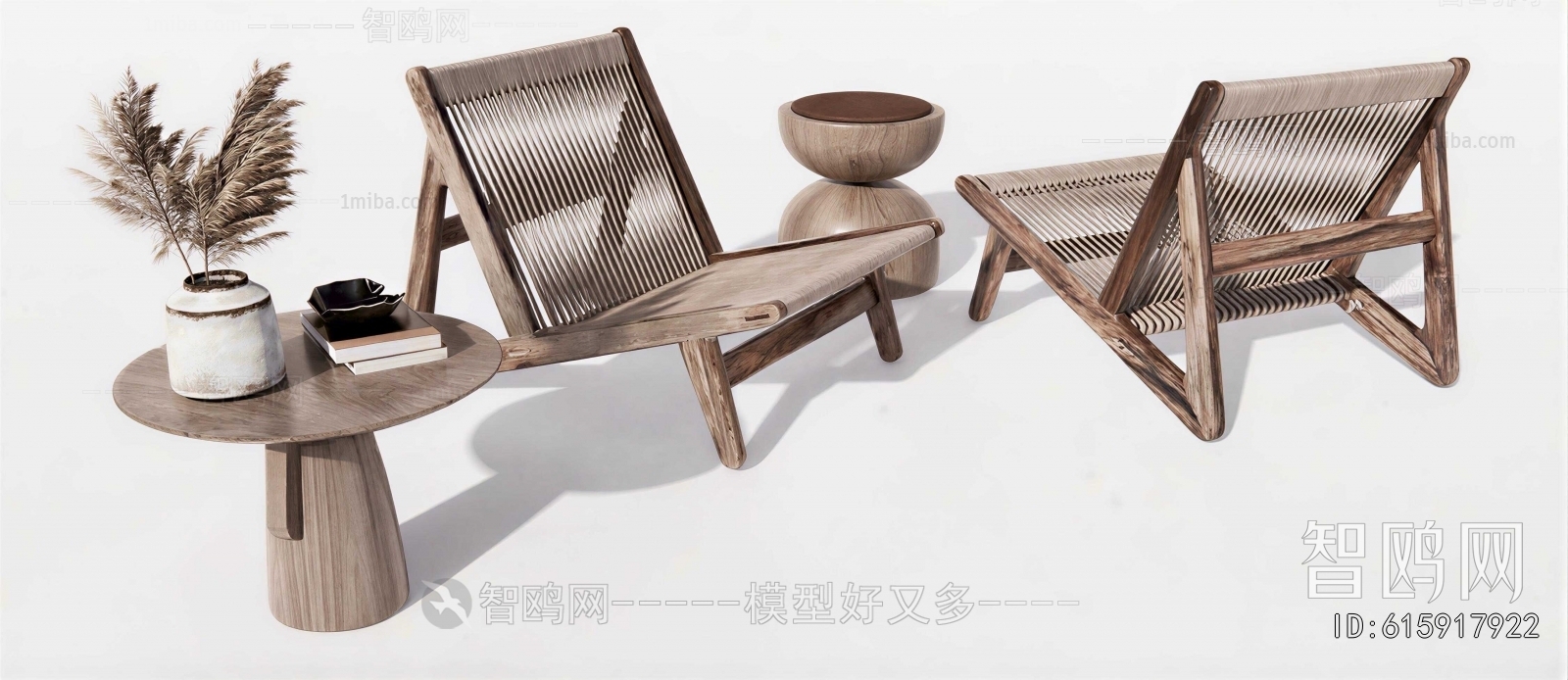 Wabi-sabi Style Lounge Chair