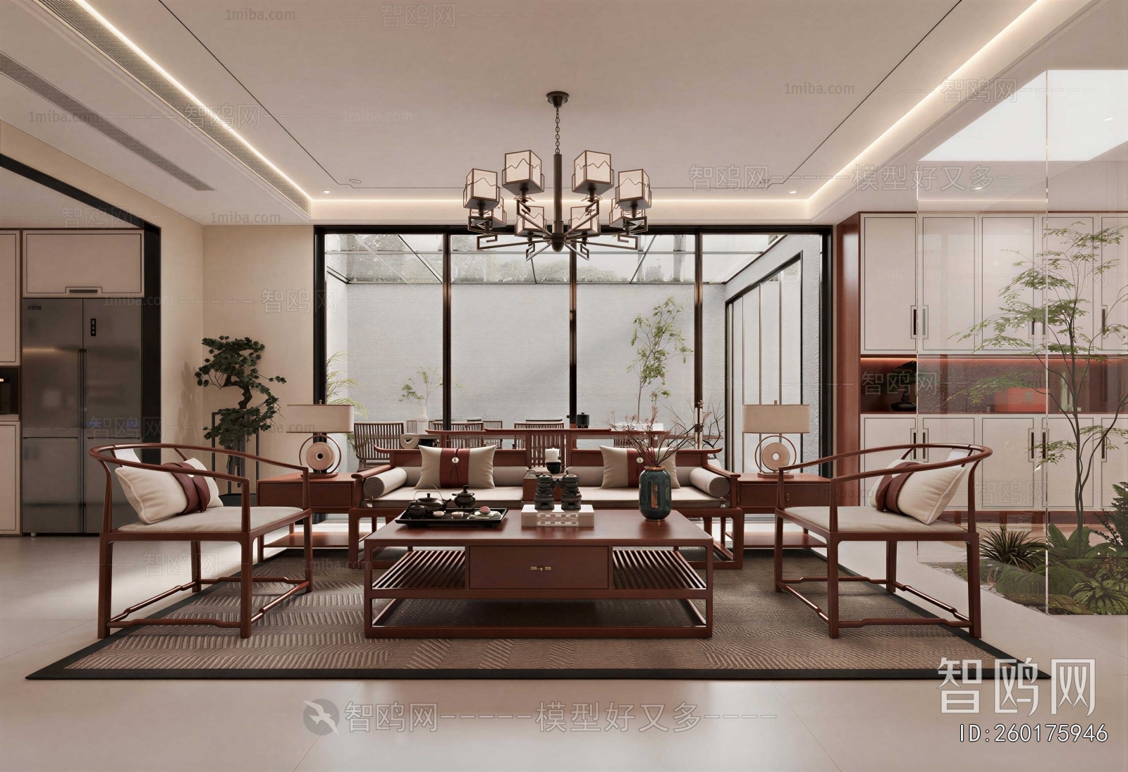New Chinese Style A Living Room