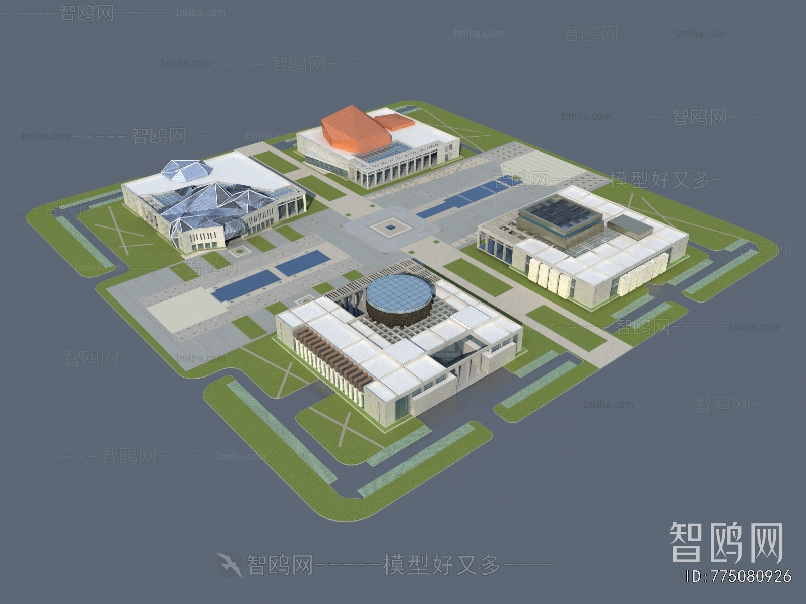 Modern Architectural Bird's-eye View Planning