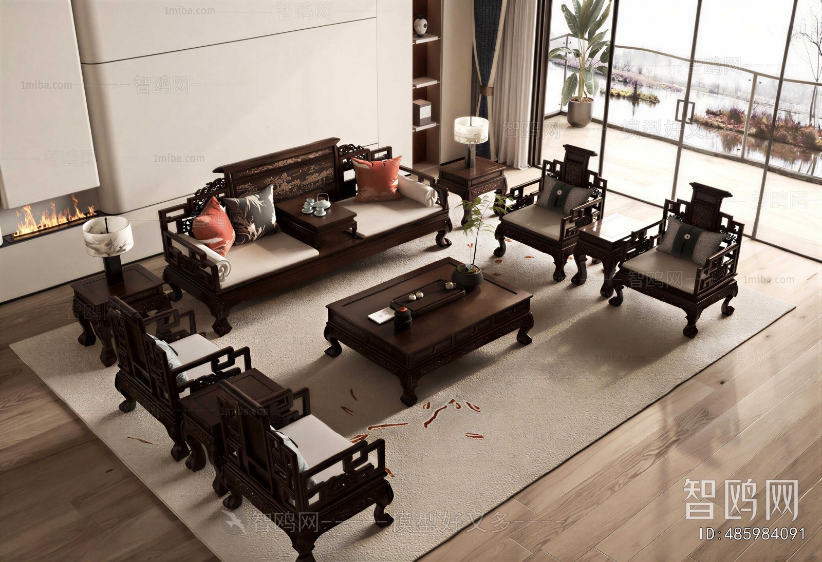 New Chinese Style Sofa Combination