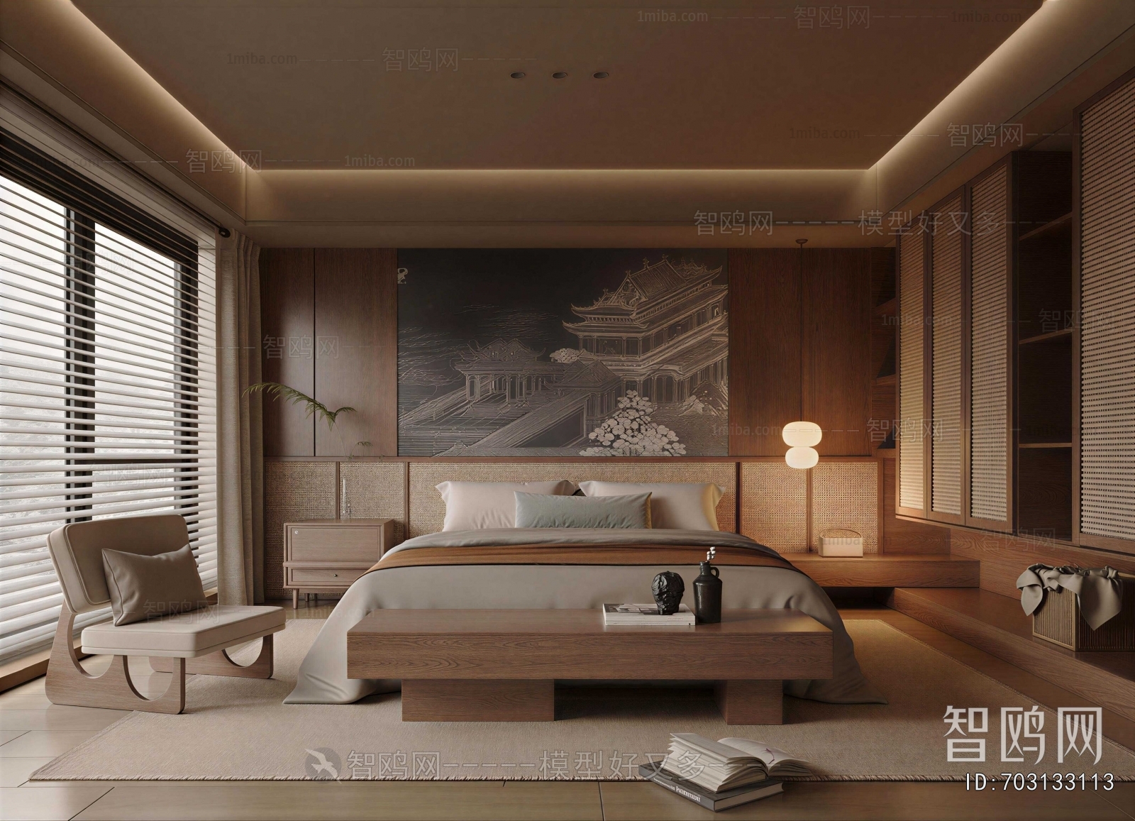 New Chinese Style Bedroom
