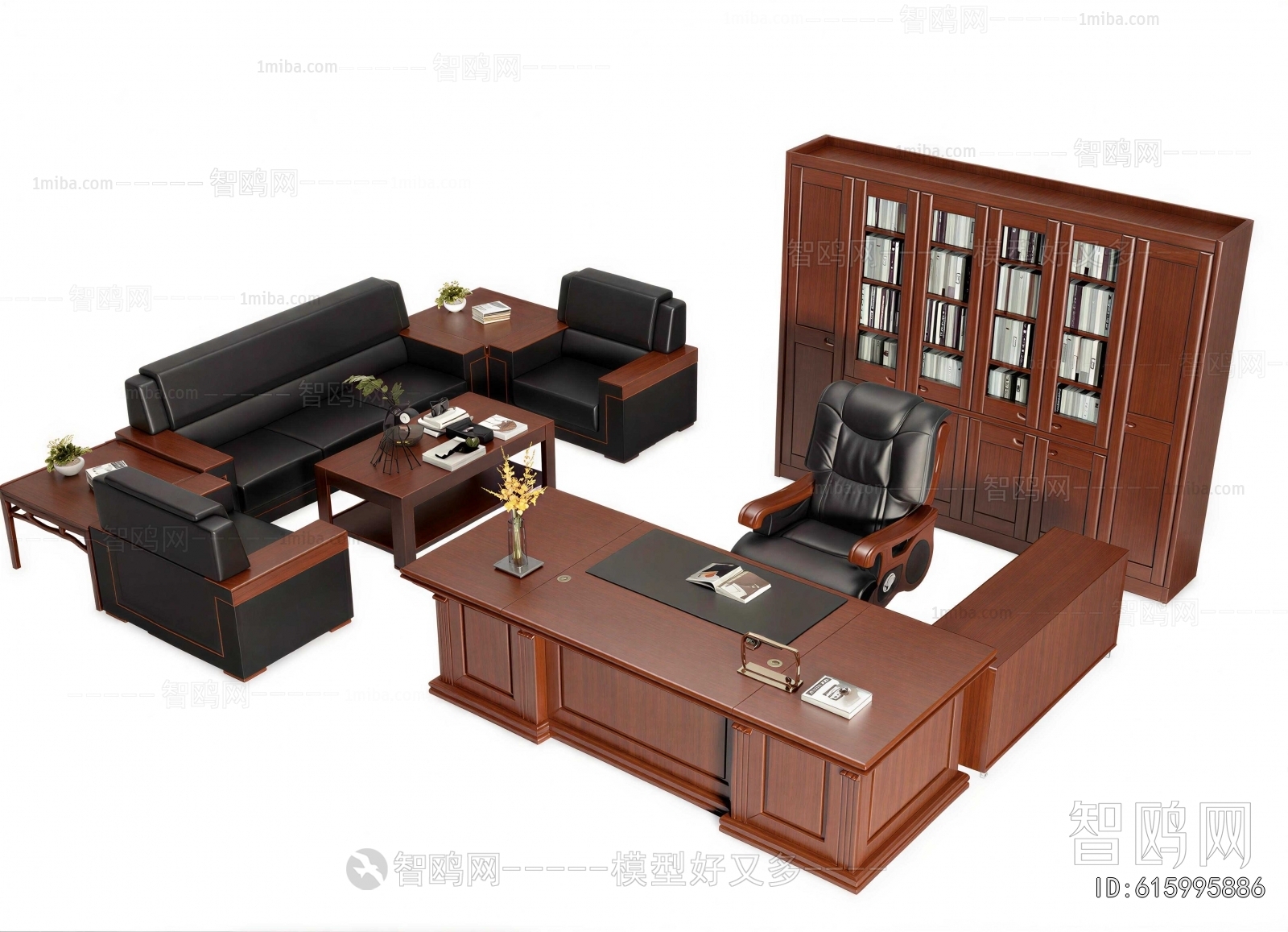 New Chinese Style Office Desk And Chair