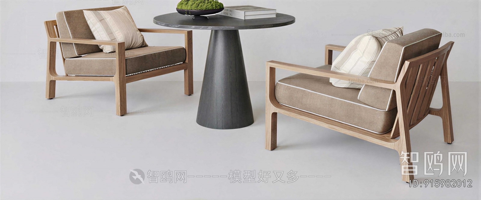 Wabi-sabi Style Leisure Table And Chair