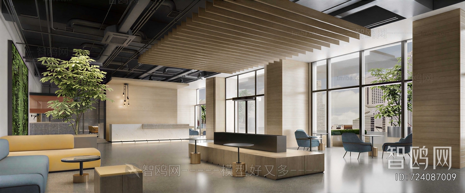 Modern Office Reception Desk