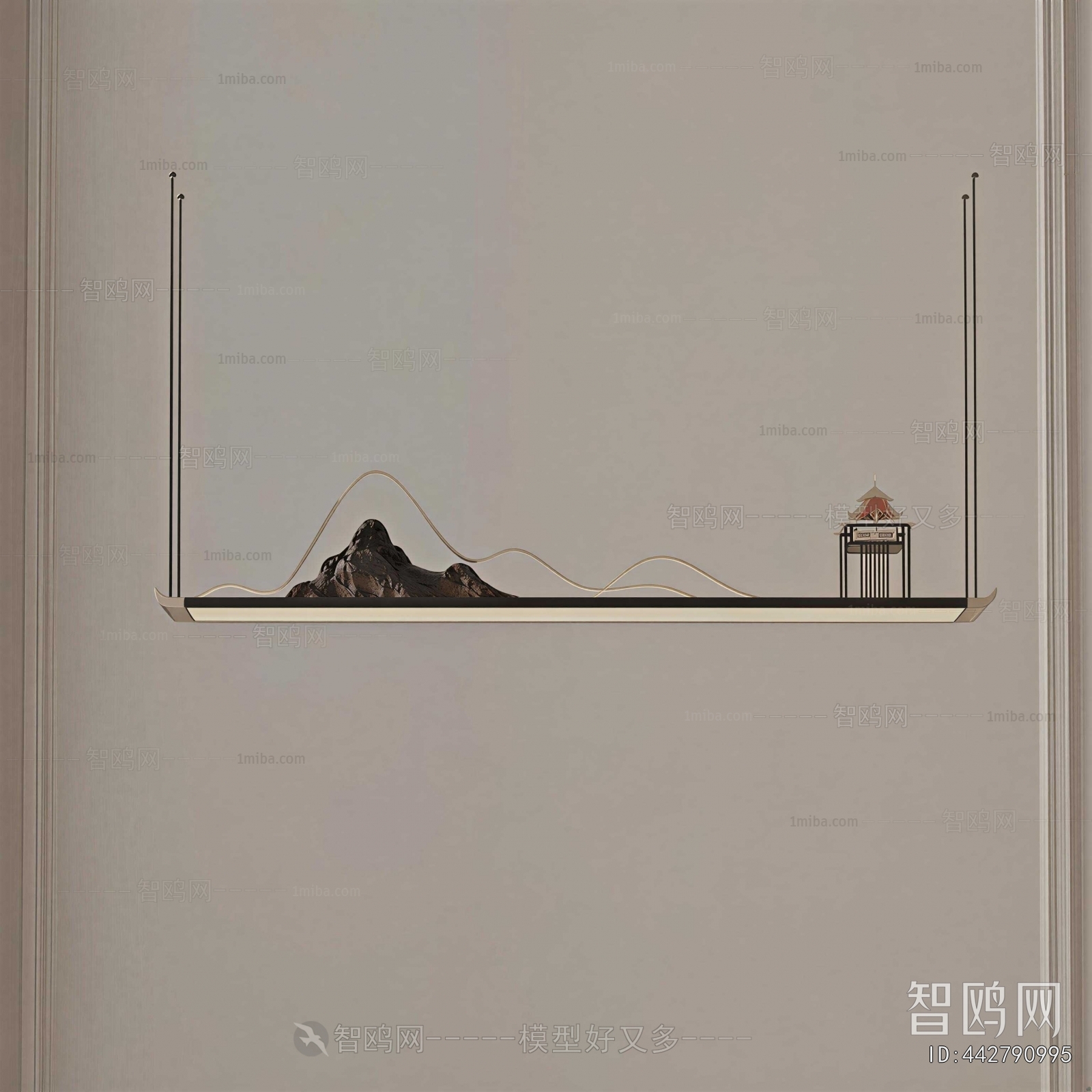 New Chinese Style Long Chandelier