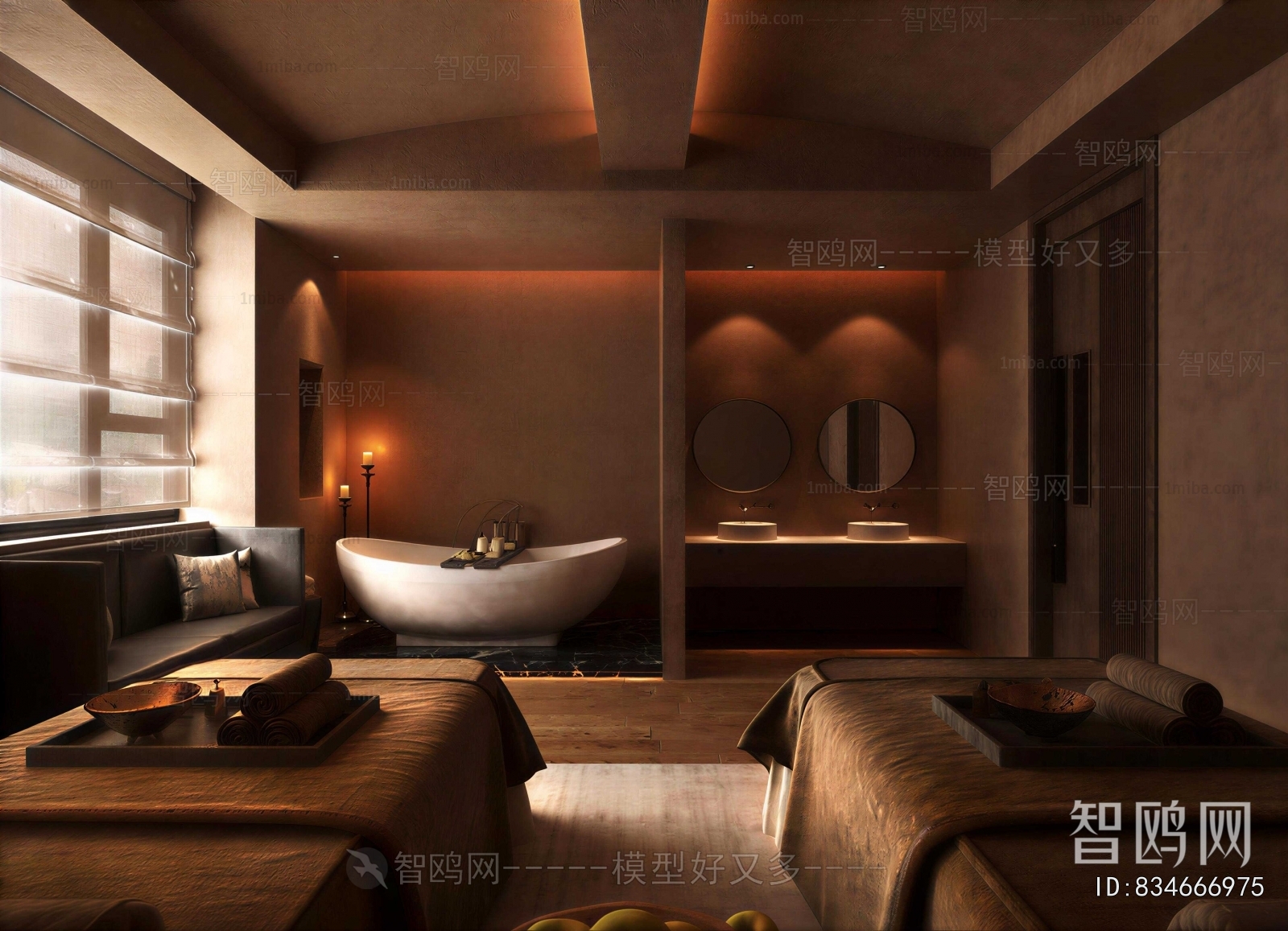 Wabi-sabi Style Beauty/foot Bath Spa/ Bath Center