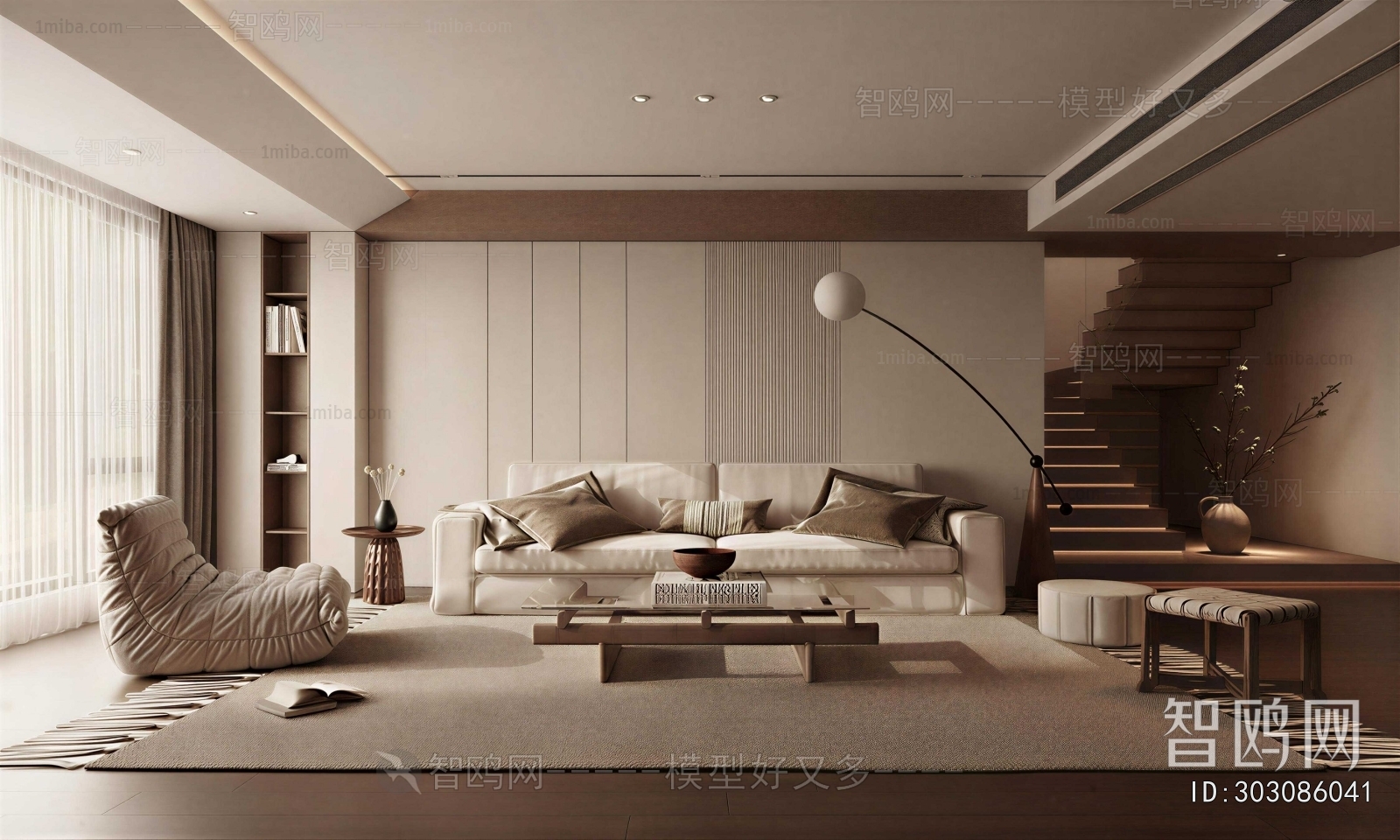 Wabi-sabi Style A Living Room