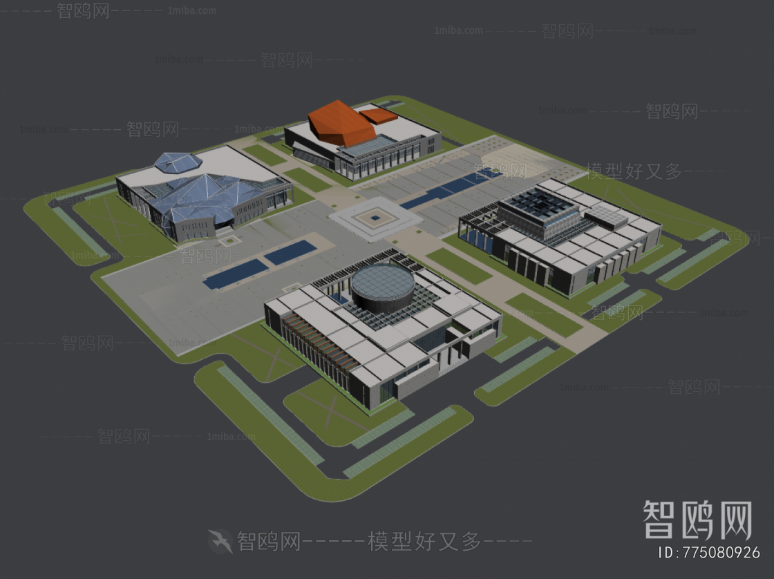 Modern Architectural Bird's-eye View Planning