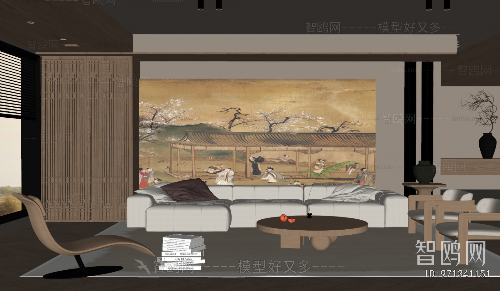 New Chinese Style A Living Room