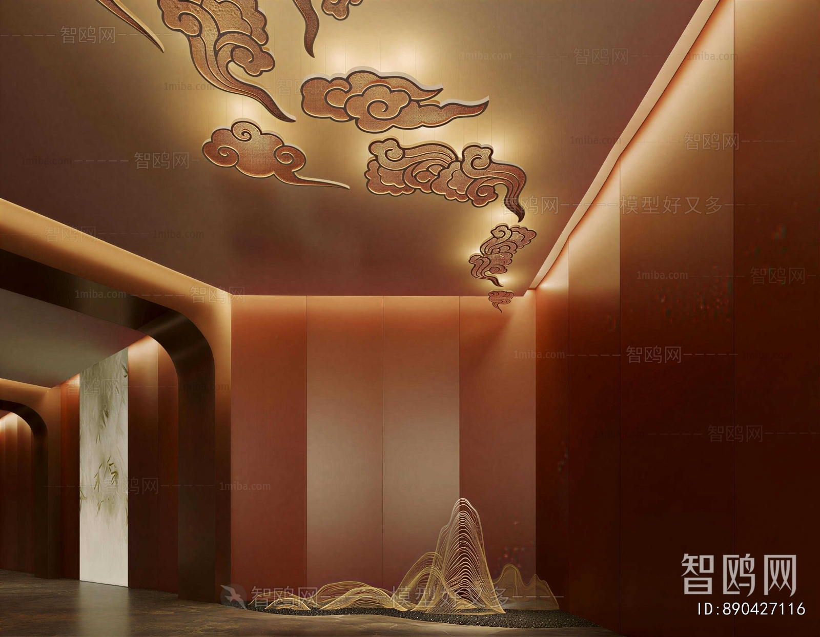 New Chinese Style Hallway