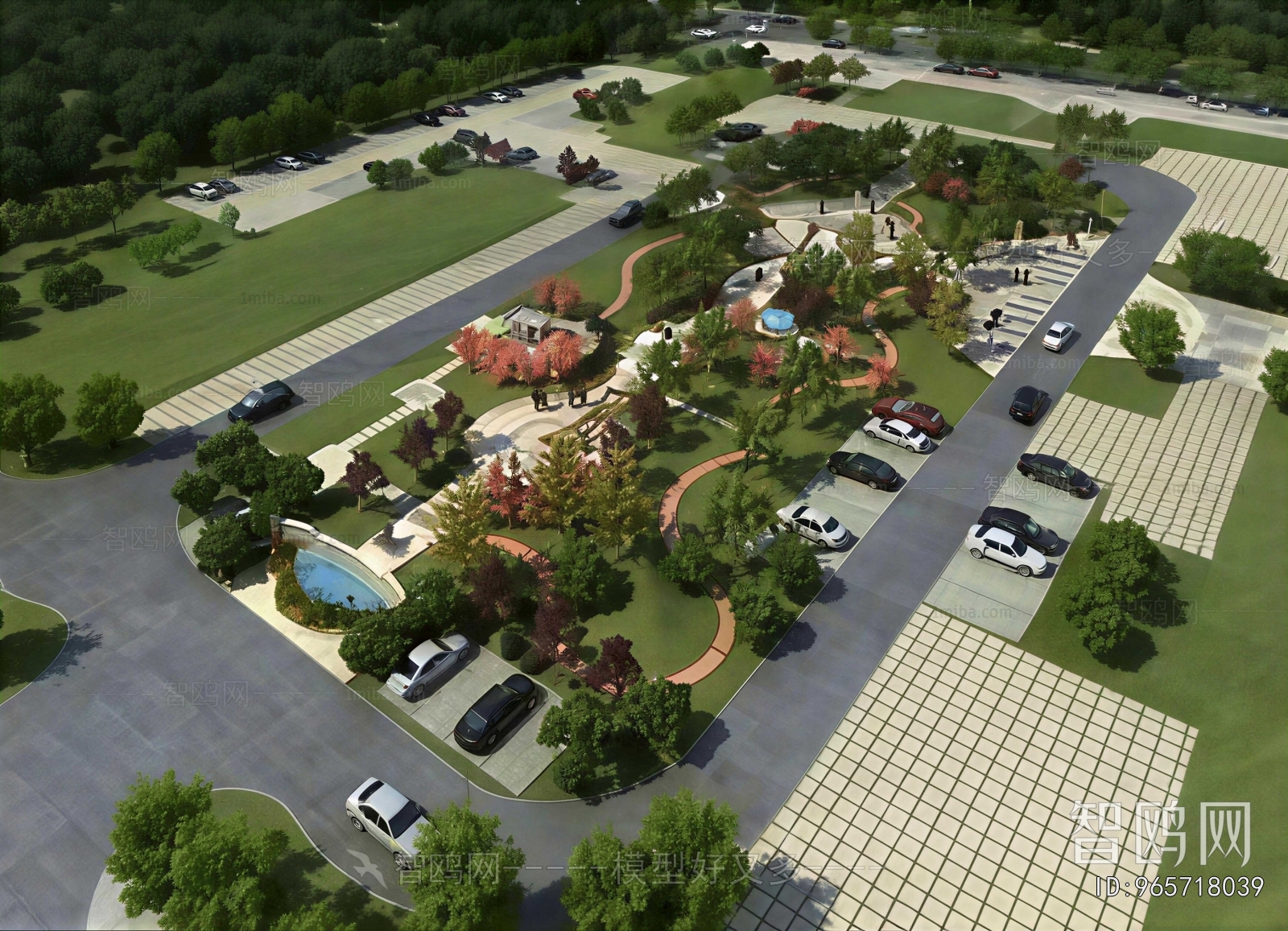 Modern Architectural Bird's-eye View Planning