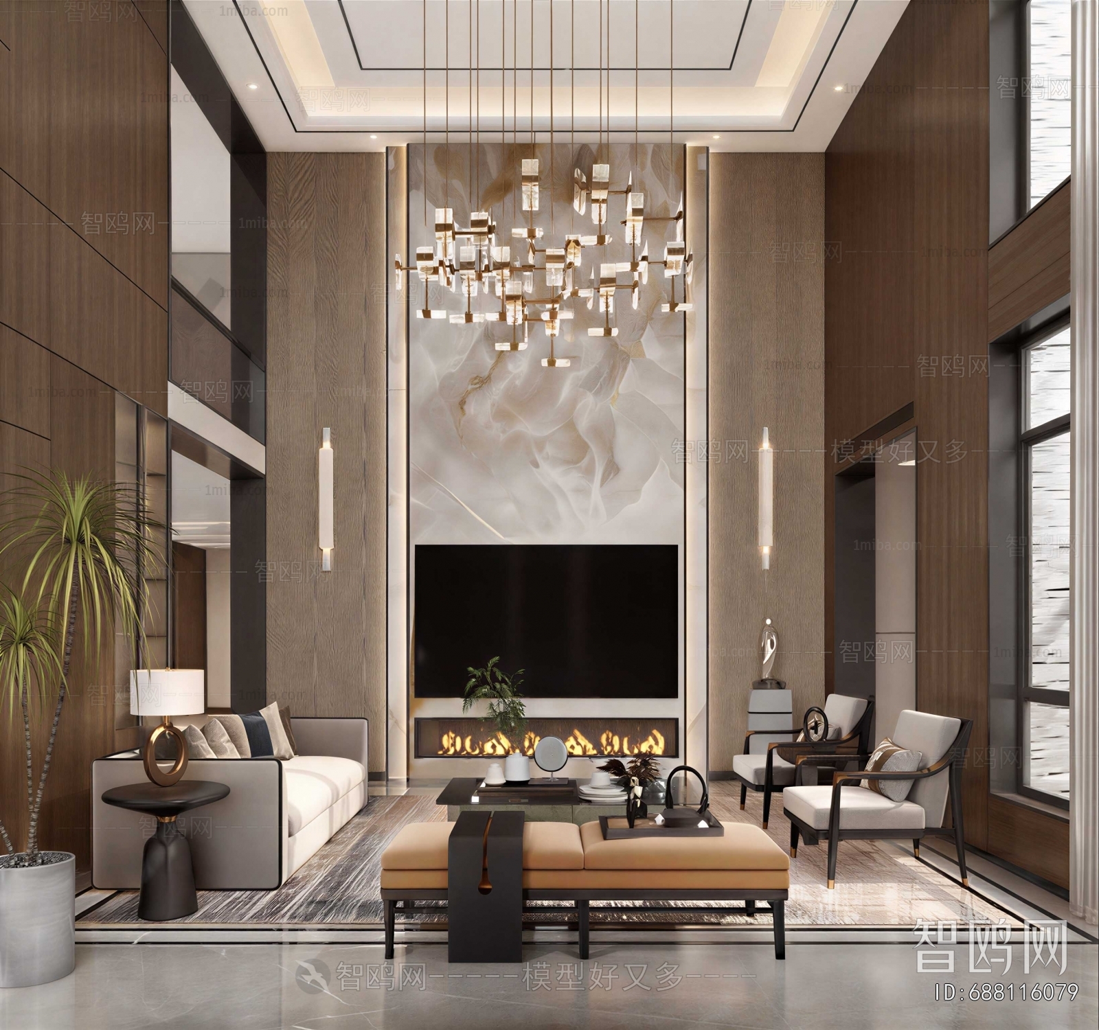 New Chinese Style A Living Room