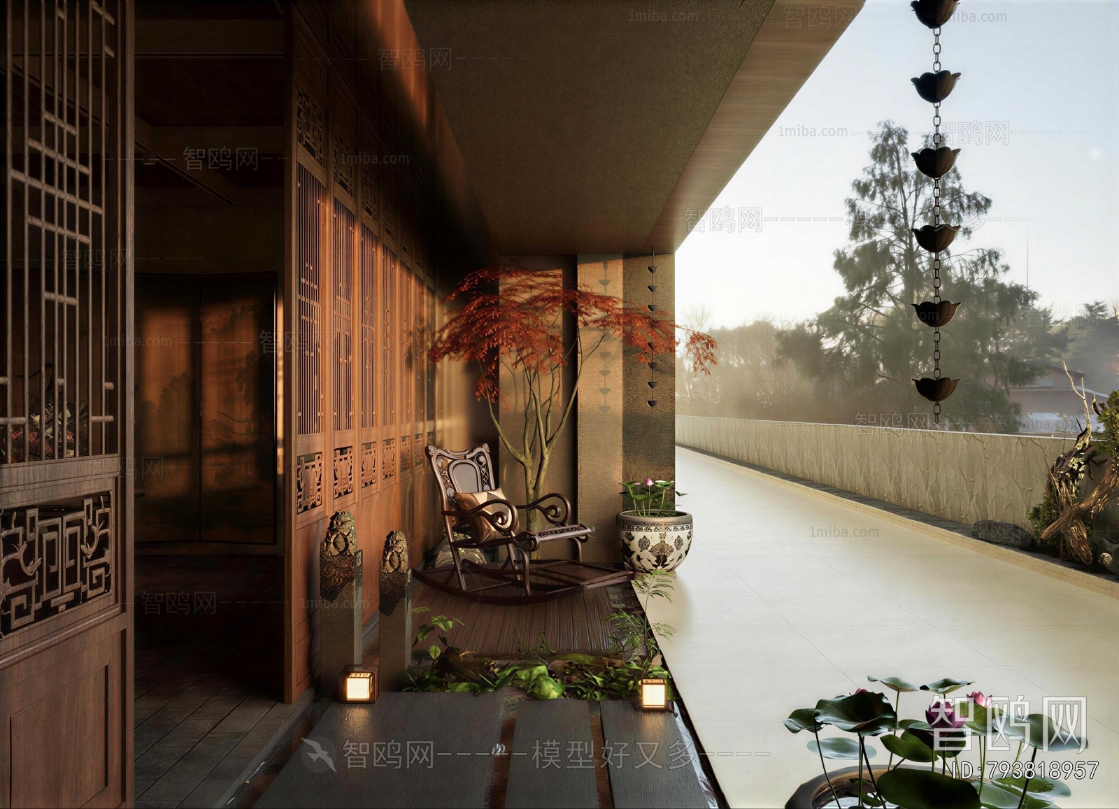 New Chinese Style Courtyard/landscape