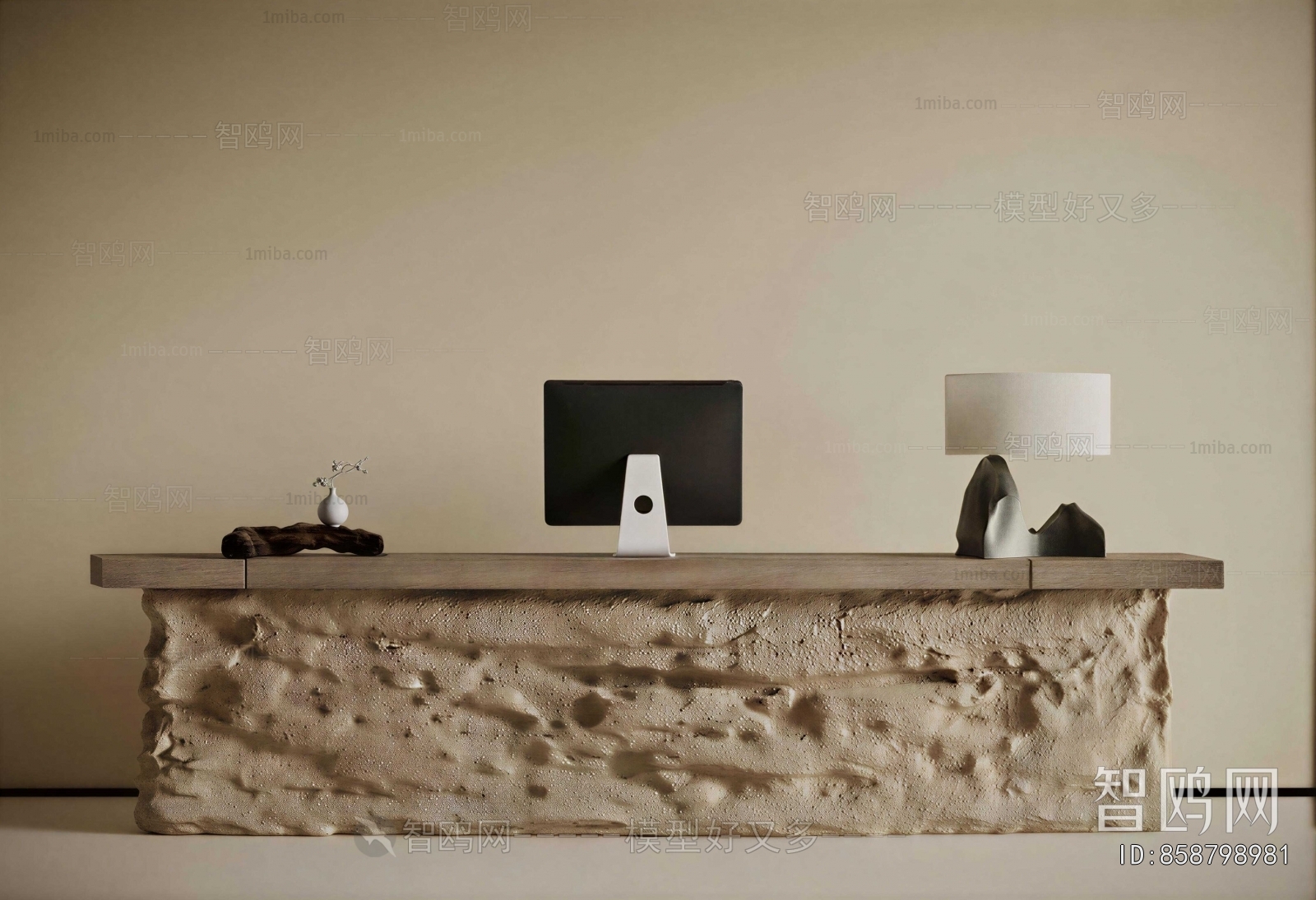 Wabi-sabi Style Reception Desk