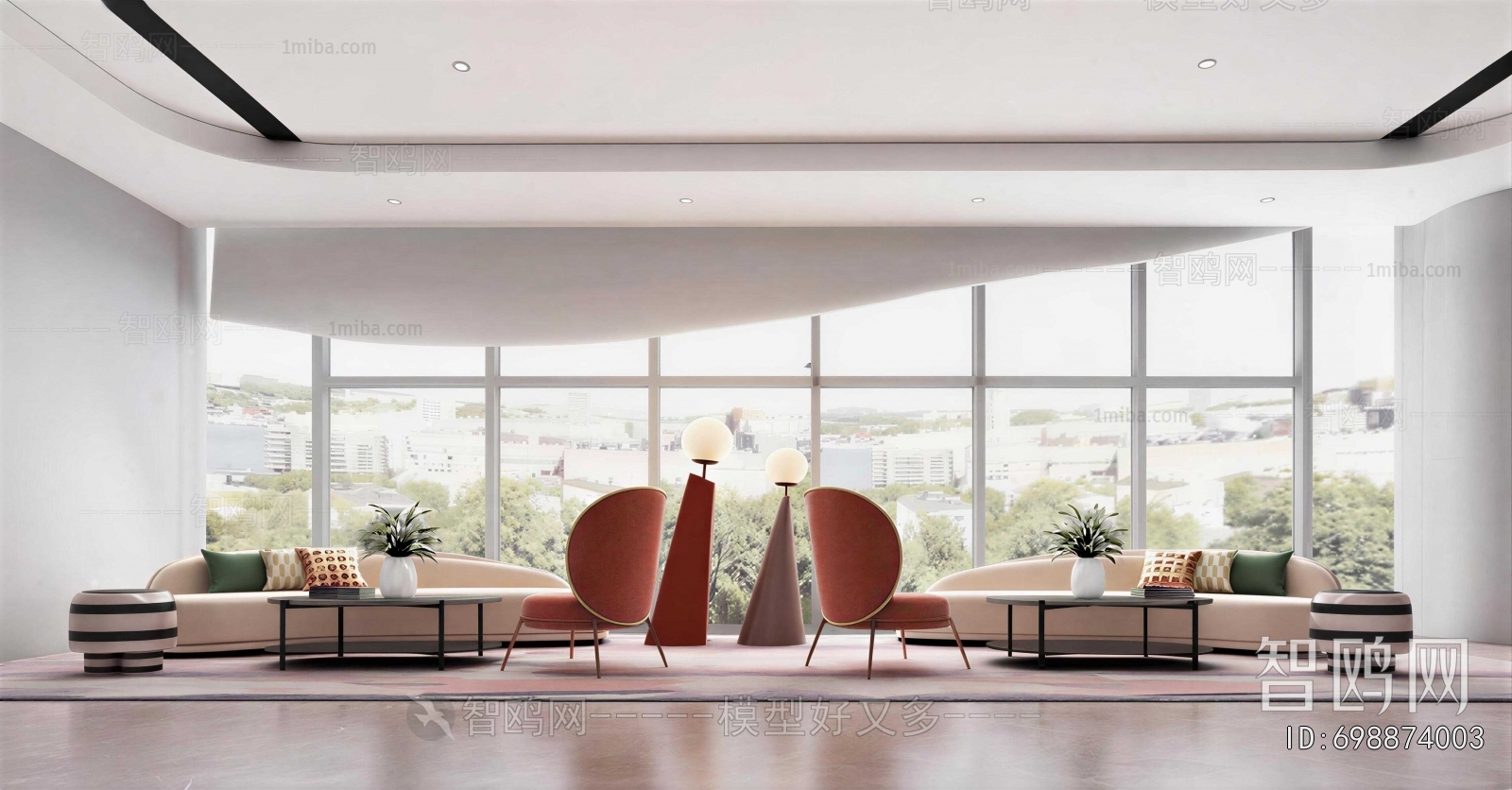 Modern Office Reception Desk