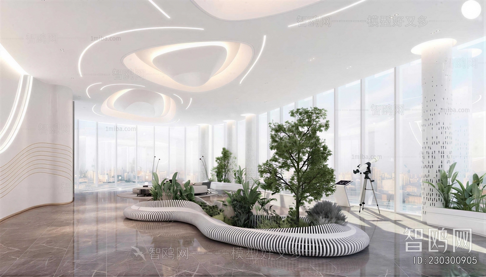 Modern Office Reception Desk