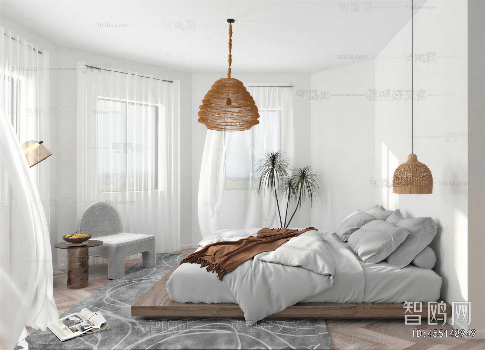 Wabi-sabi Style Bedroom
