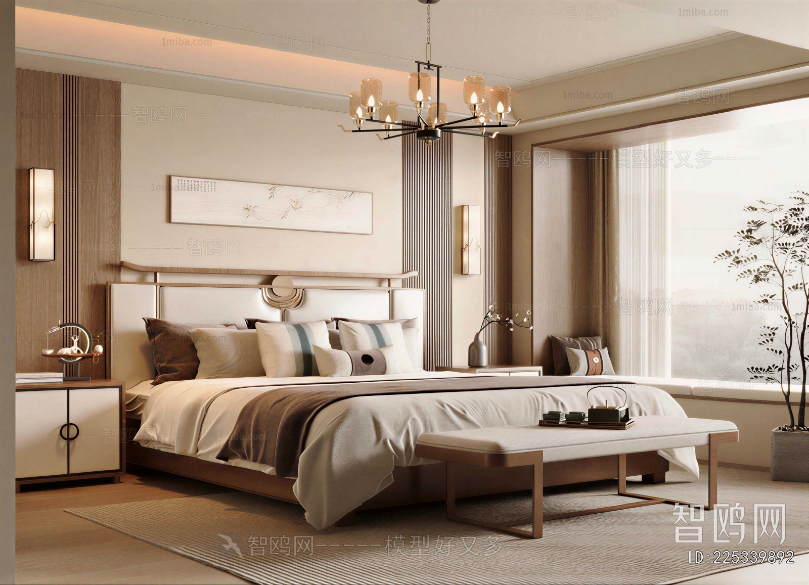 New Chinese Style Bedroom