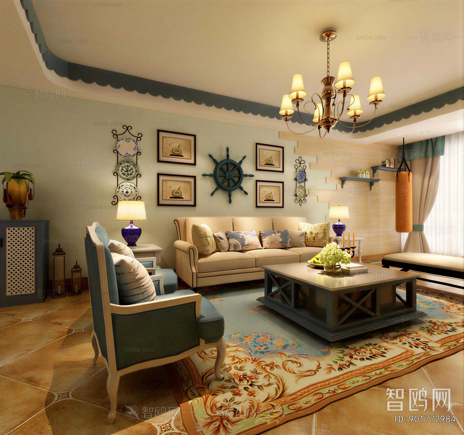 Mediterranean Style A Living Room