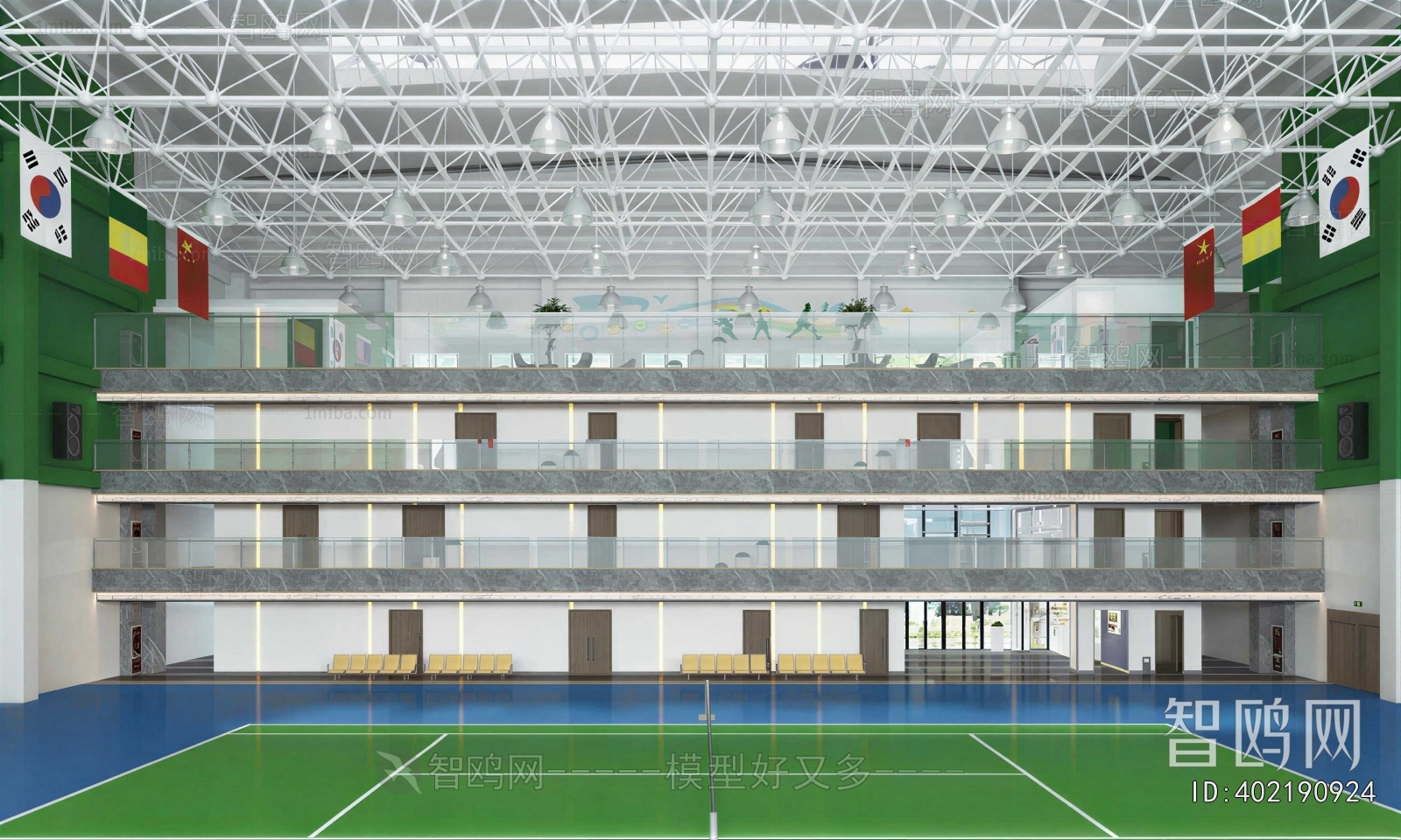 Modern Indoor Badminton Court