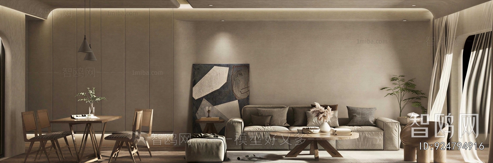 Wabi-sabi Style A Living Room