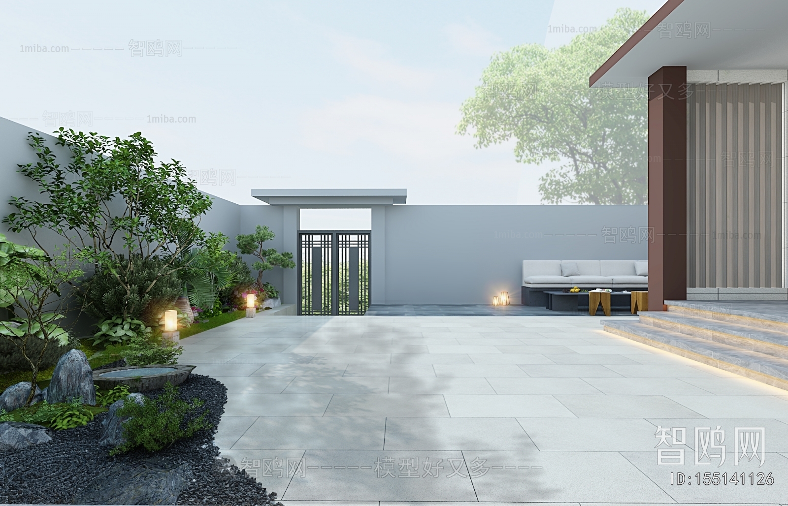 Modern Courtyard/landscape