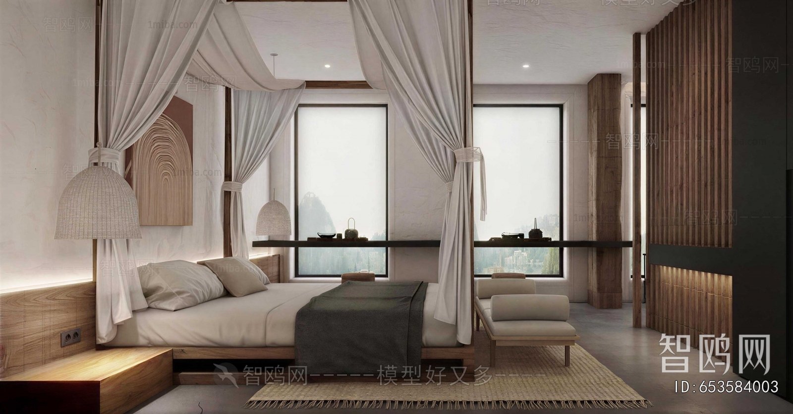 Wabi-sabi Style Bedroom