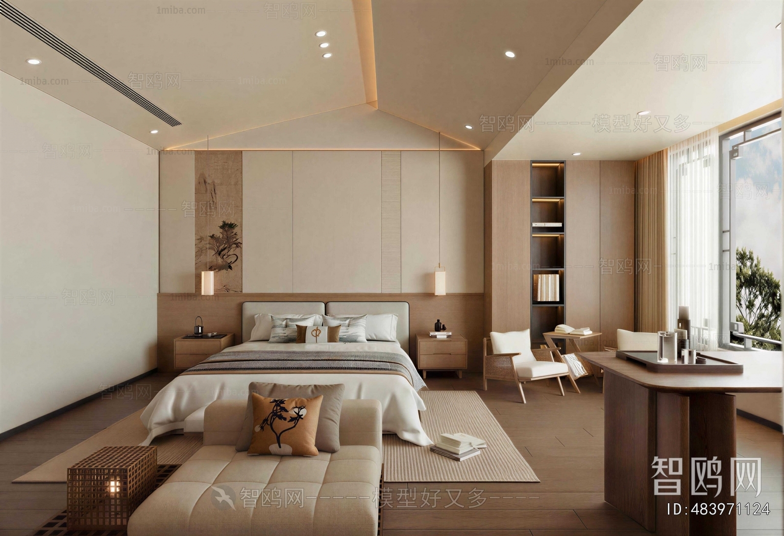 New Chinese Style Bedroom