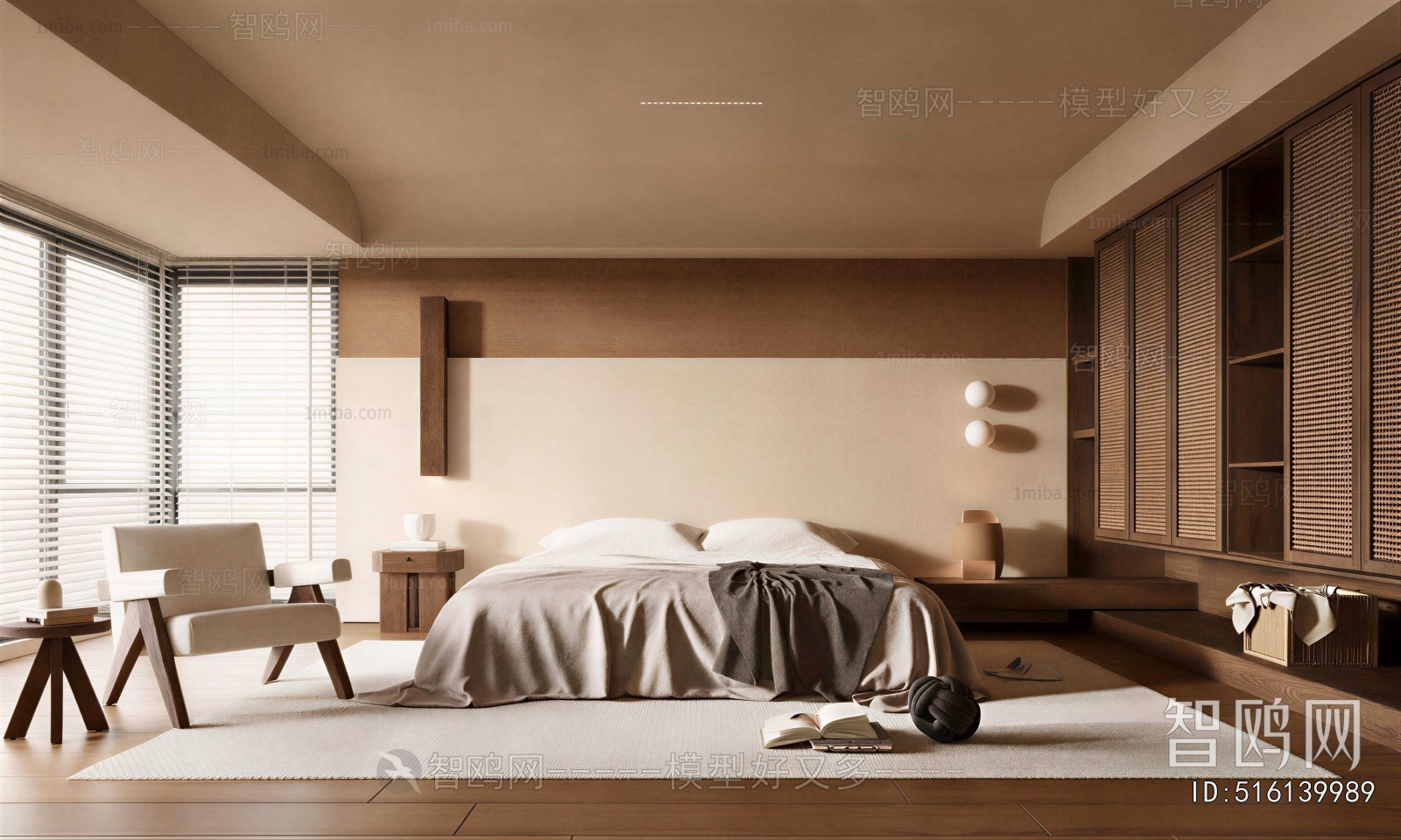 Wabi-sabi Style Bedroom