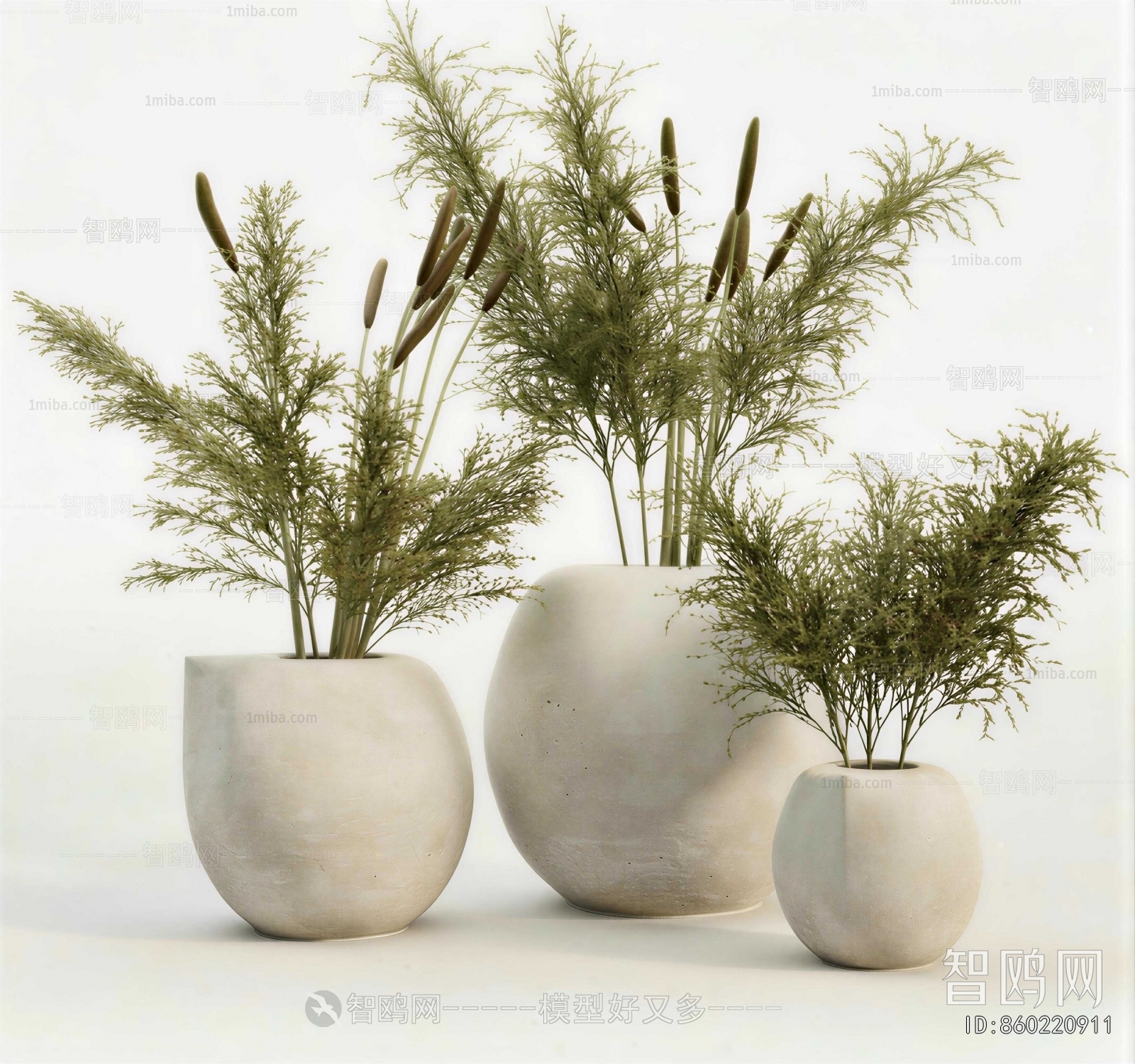 Wabi-sabi Style Ground Green Plant Potted Plants