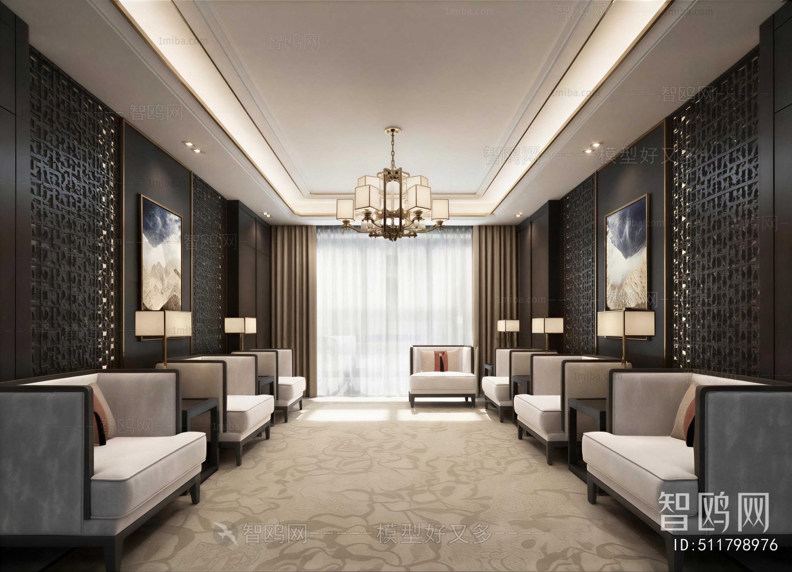 New Chinese Style Reception Room