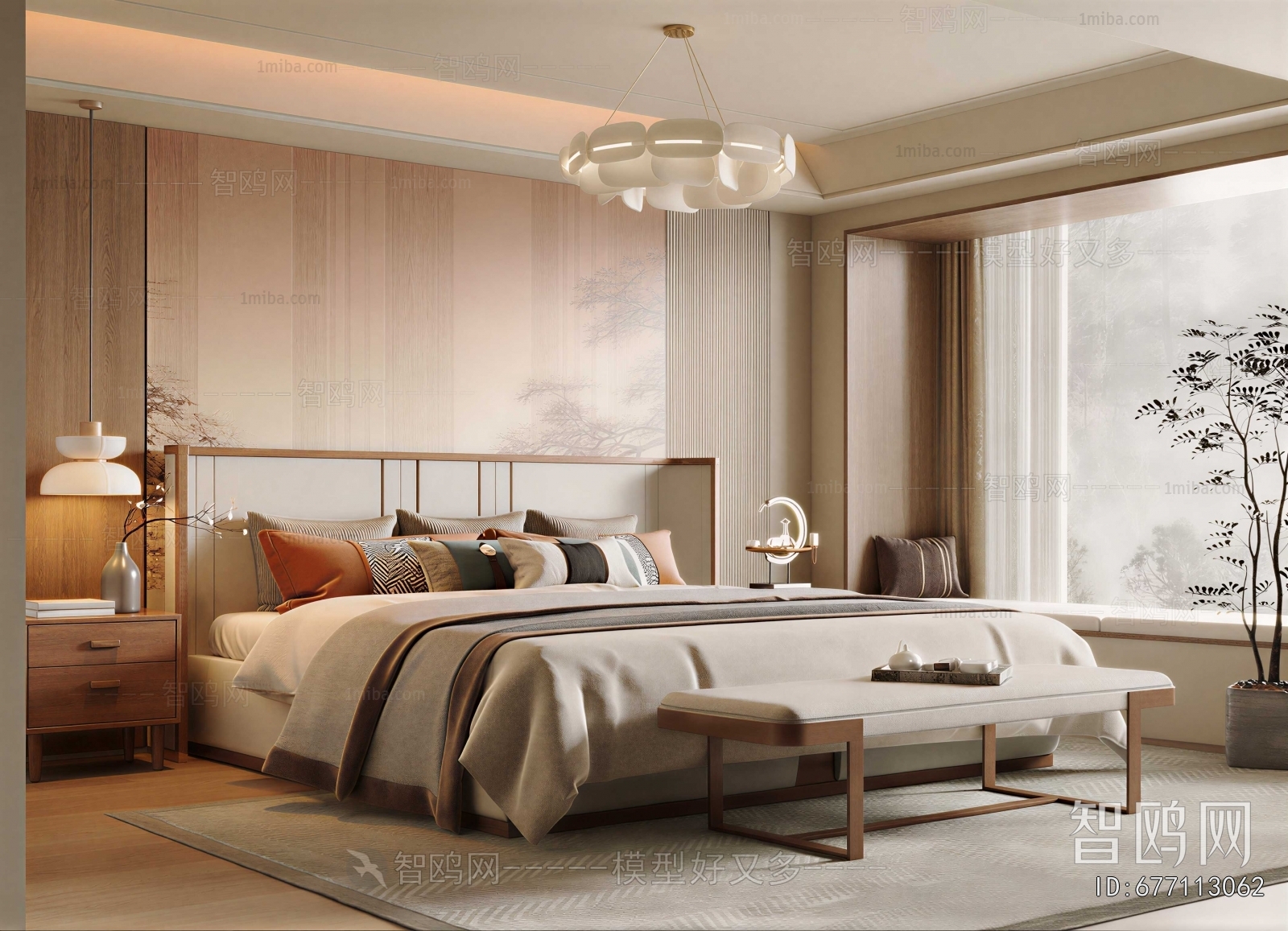 New Chinese Style Bedroom