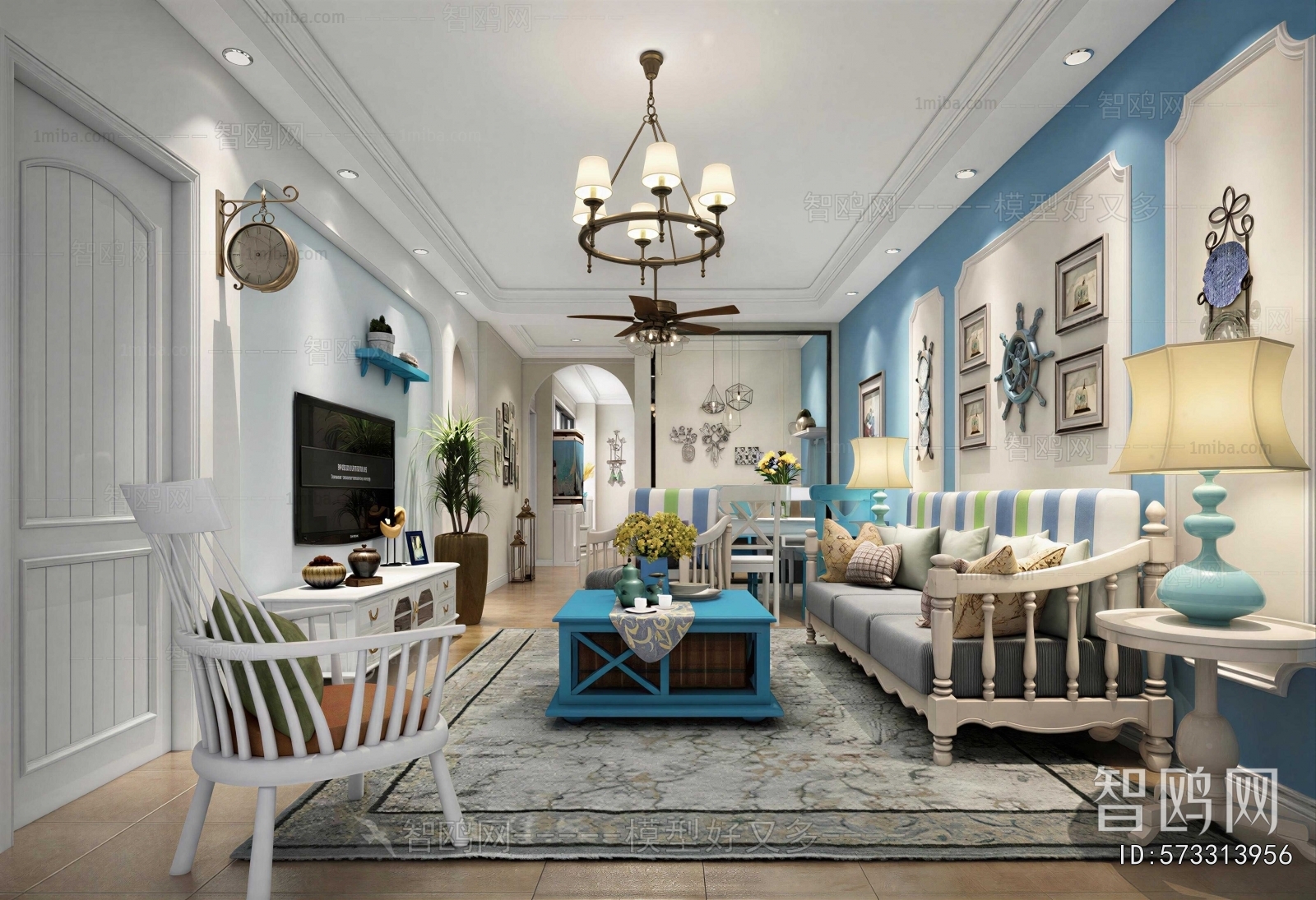 Mediterranean Style A Living Room