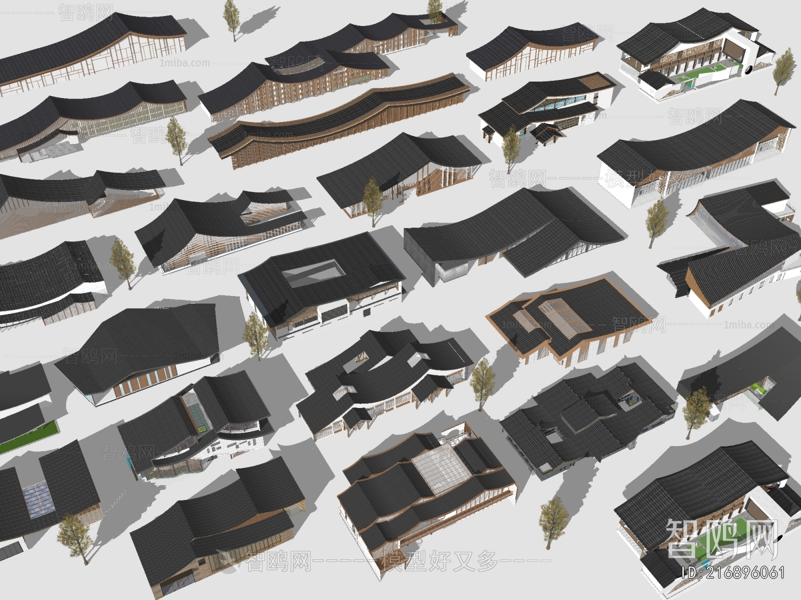 New Chinese Style Appearance Of Commercial Building