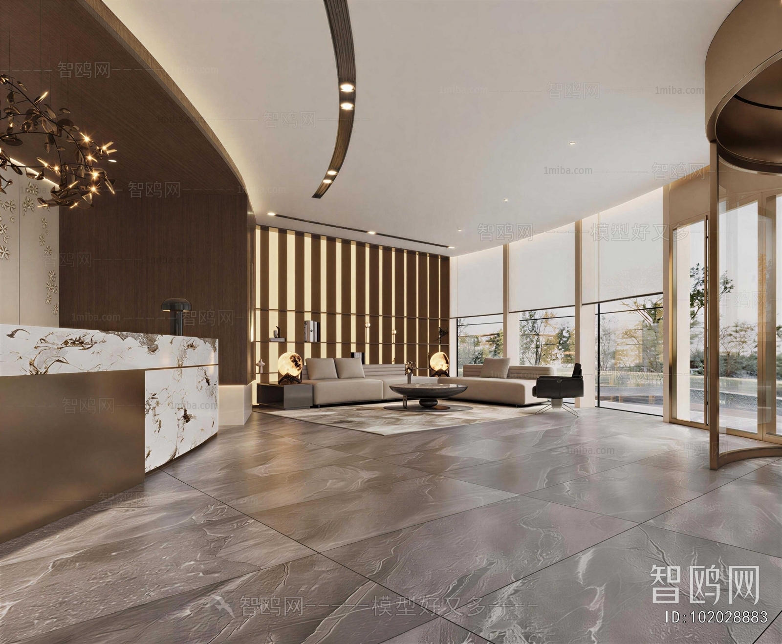 Modern Office Reception Desk