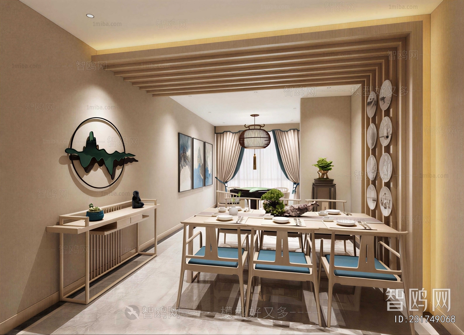 New Chinese Style Dining Room