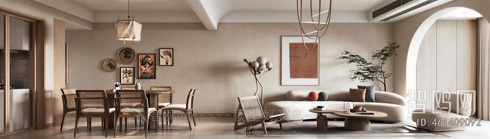 Wabi-sabi Style A Living Room