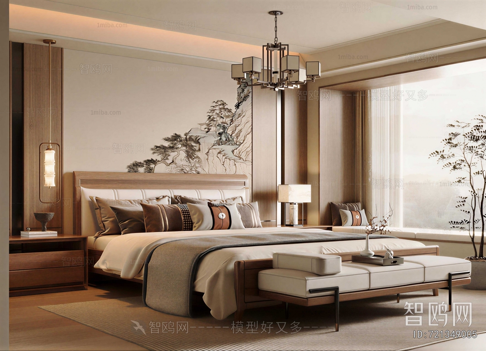 New Chinese Style Bedroom