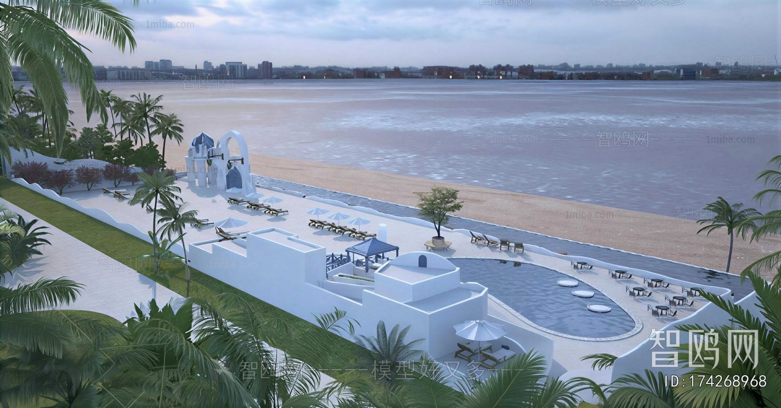 Modern Architectural Bird's-eye View Planning