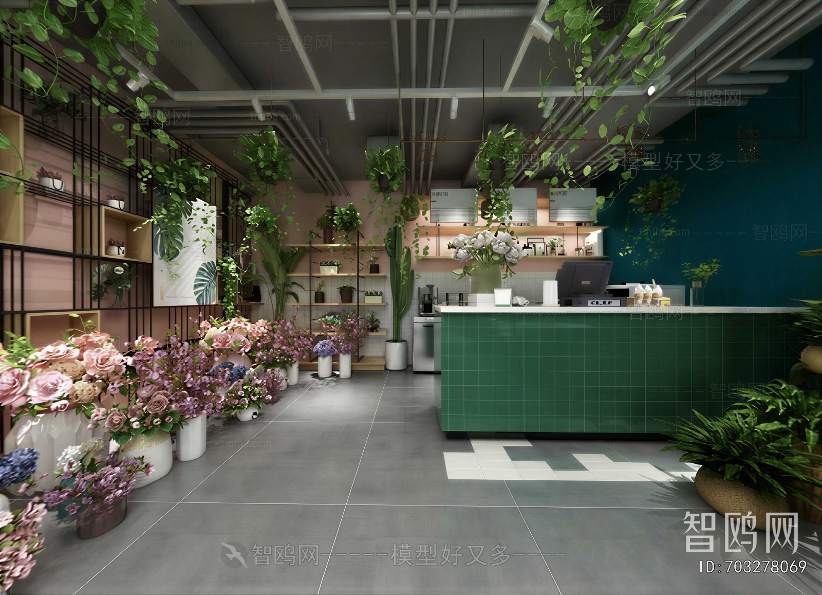 Industrial Style Flower Shop