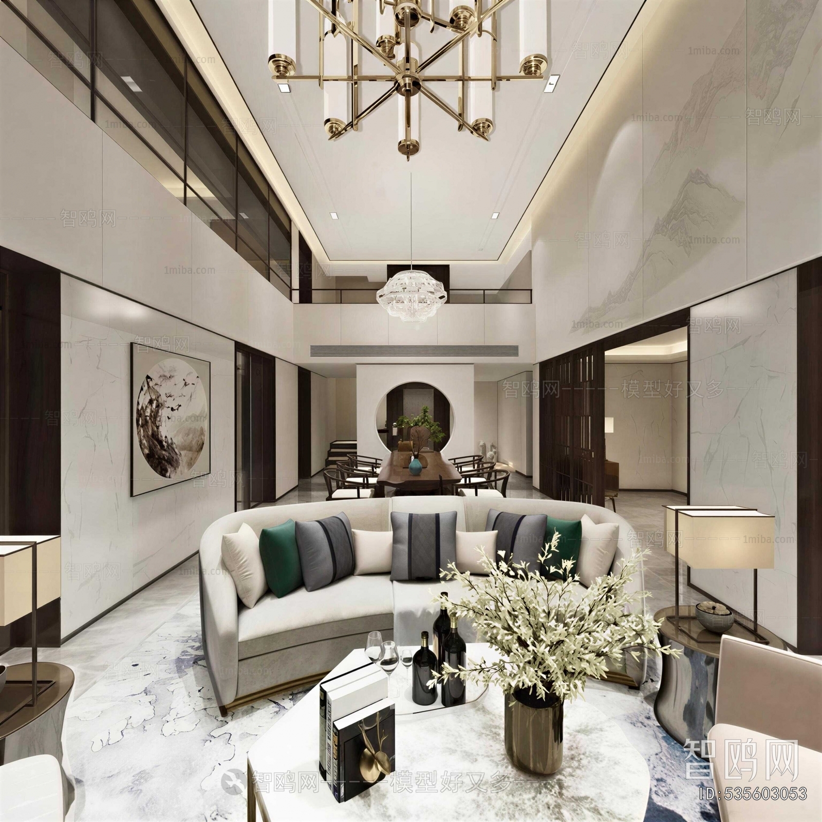 New Chinese Style A Living Room