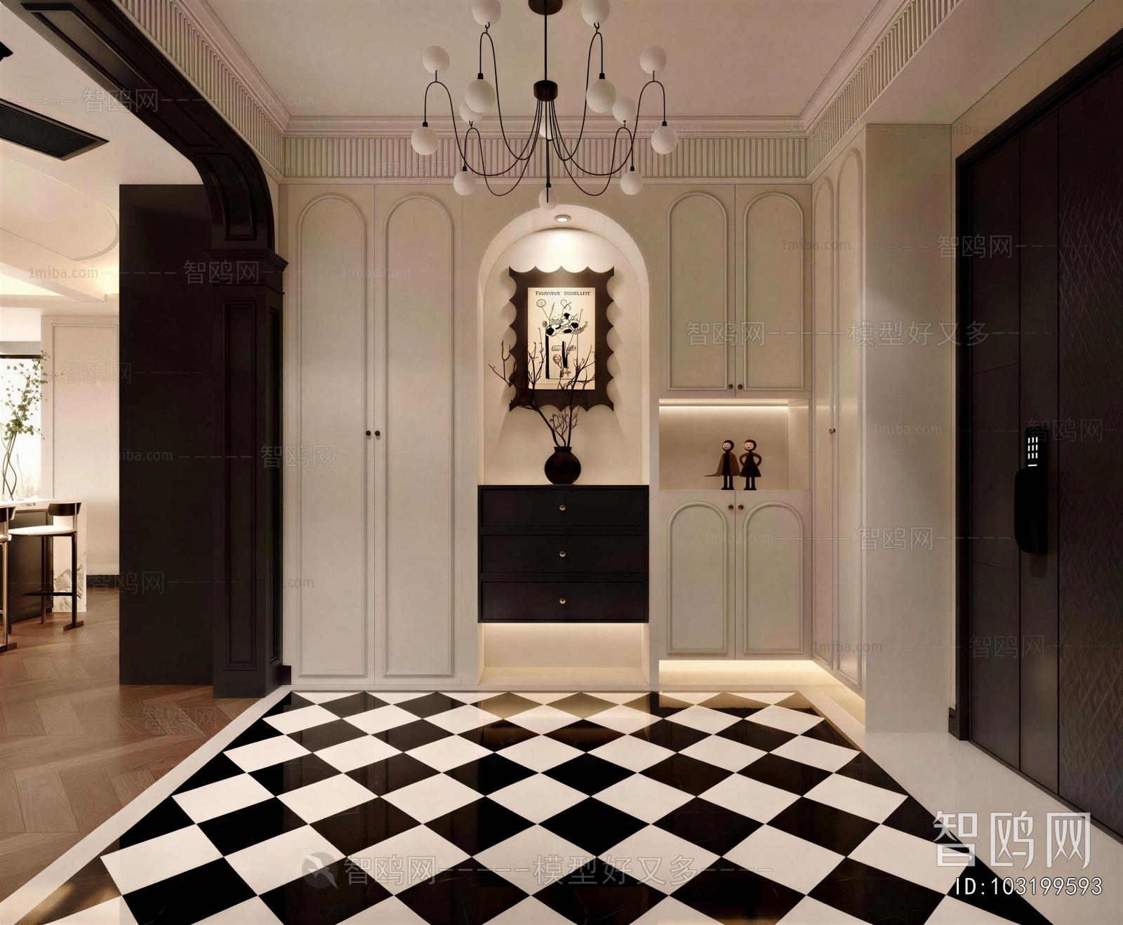 French Style Hallway