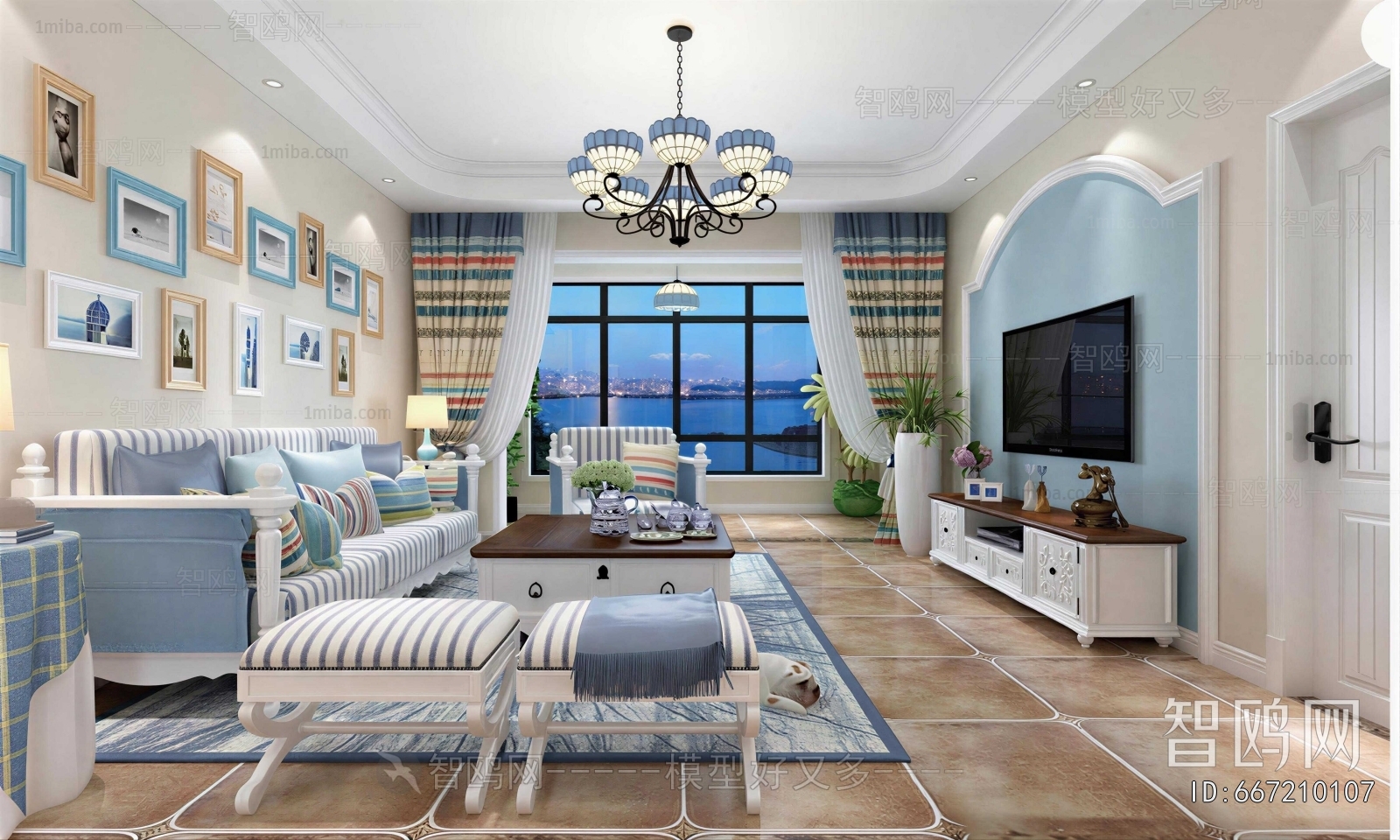 Mediterranean Style A Living Room