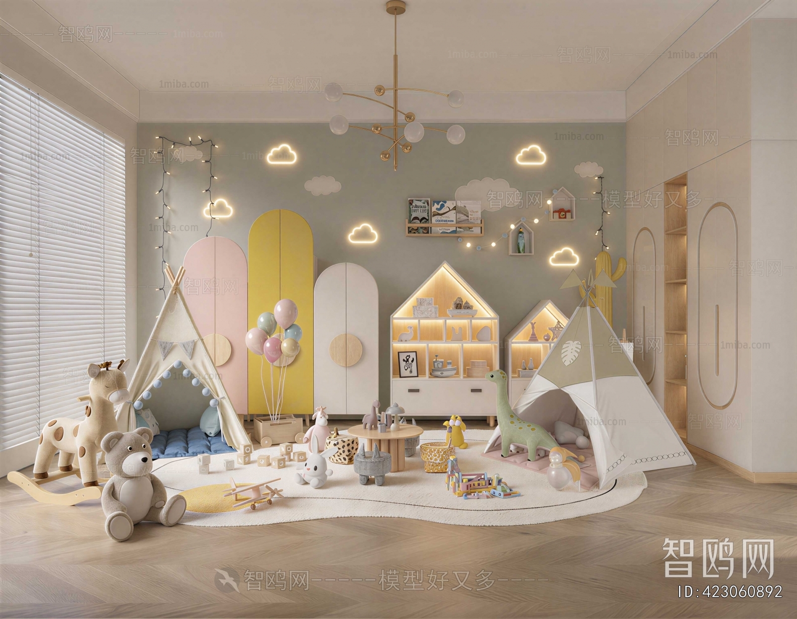 Modern Children's Room Activity Room