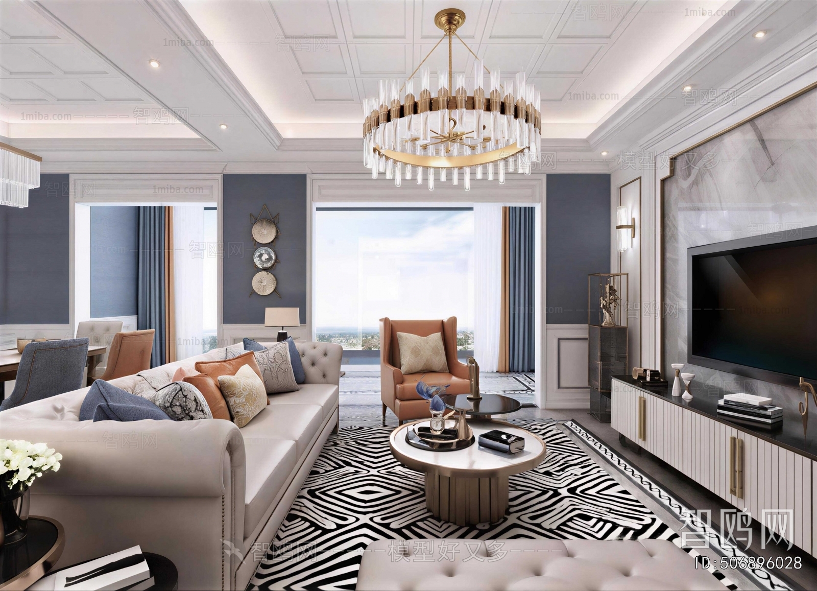 Simple European Style A Living Room