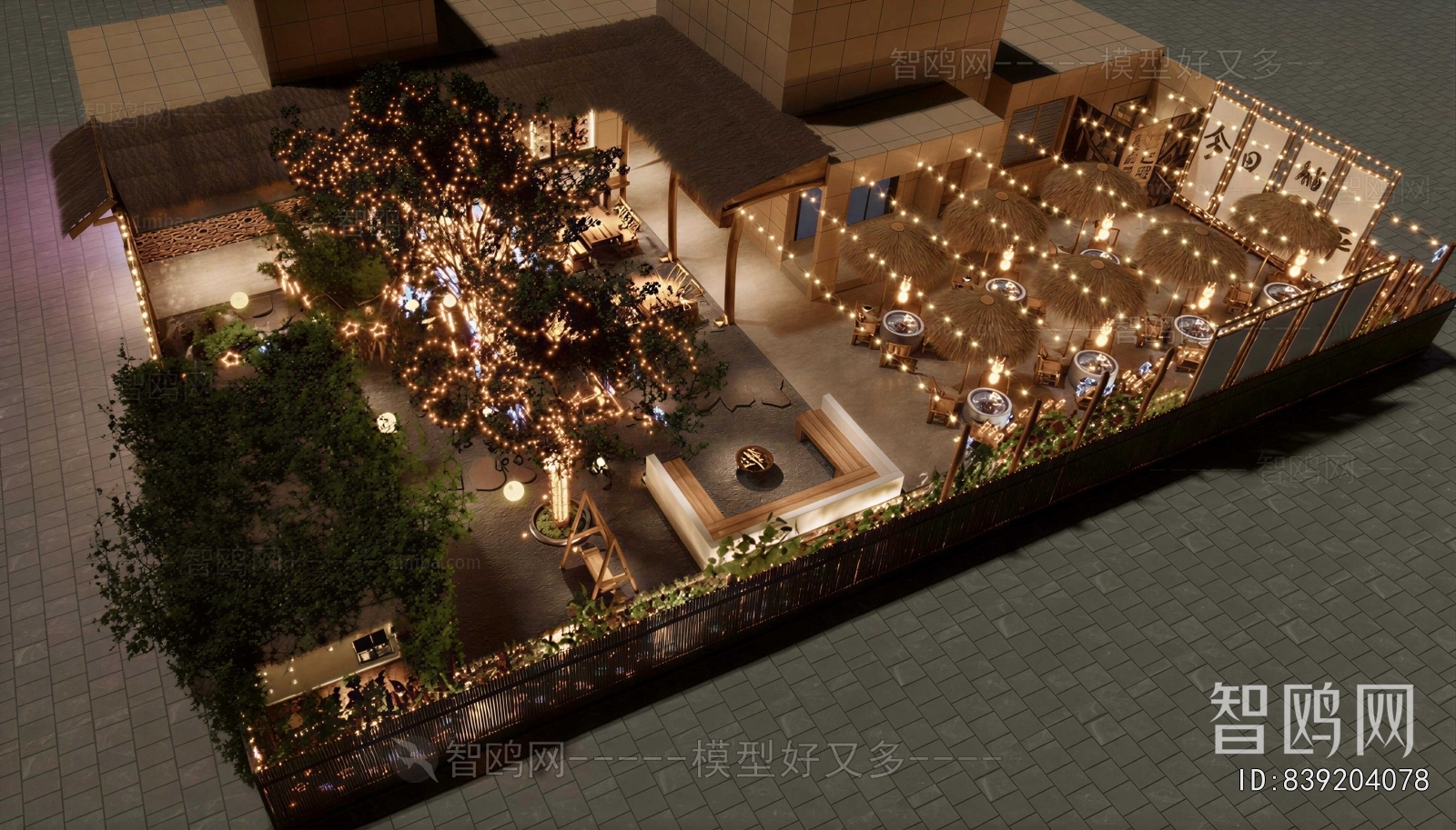 Modern Architectural Bird's-eye View Planning